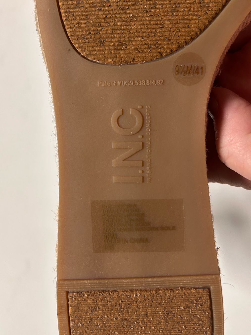 INC International Concepts Black Mesh Gold Chain Espadrille Sandals 9.5 M NWOT - Picture 10 of 10